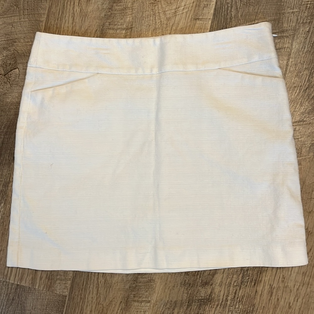 Loft‎ Off White Textured Skirt
